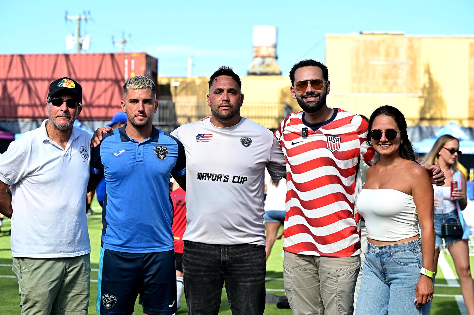 Hialeah City FC representatives and community guests at the Mayor's Cup.